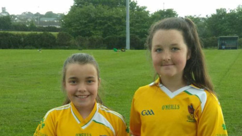 CLODAGH AND NIAMH PLAY IN ULSTER FINAL EXHIBITION GAME 2018
