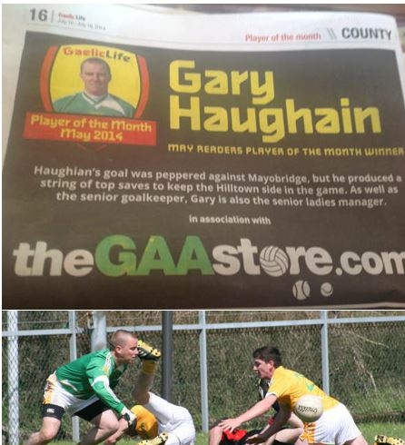 CLONDUFF GOALIE IS GL PLAYER OF THE MONTH MAY 2014