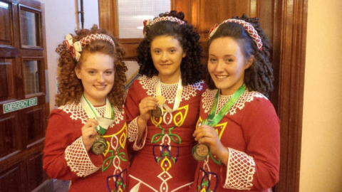 CLONDUFF GIRLS WIN WORLD DANCING CHAMPIONSHIP MEDALS 2014