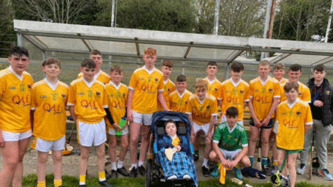 U15 HURLERS HAVE VISIT FROM THEIR BIGGEST SUPPORTER
