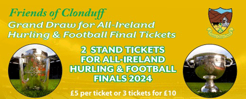 GRAND DRAW FOR ALL IRELAND FOOTBALL AND HURLING TICKETS