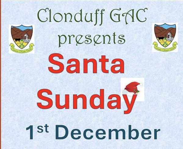 SANTA SUNDAY RETURNS TO CLONDUFF