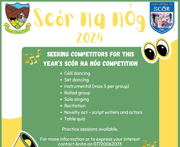 SCÓR na nÓG IS RESUMING VERY SOON!