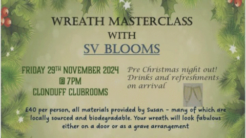 WREATH-MAKING MASTERCLASS IN CLONDUFF CLUB