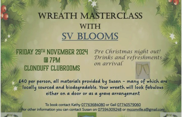 WREATH-MAKING MASTERCLASS IN CLONDUFF CLUB