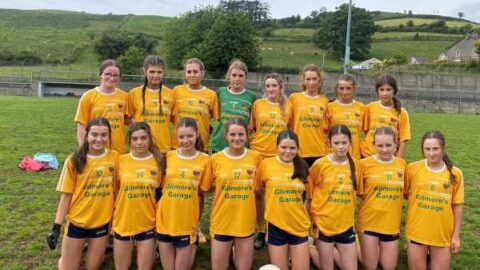 A VERY YOUNG U16 LGFA TEAM DRAW IN BURREN