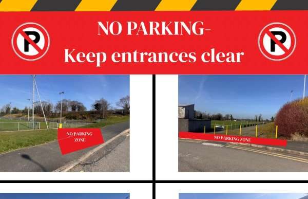 NO PARKING – KEEP ENTRANCES CLEAR